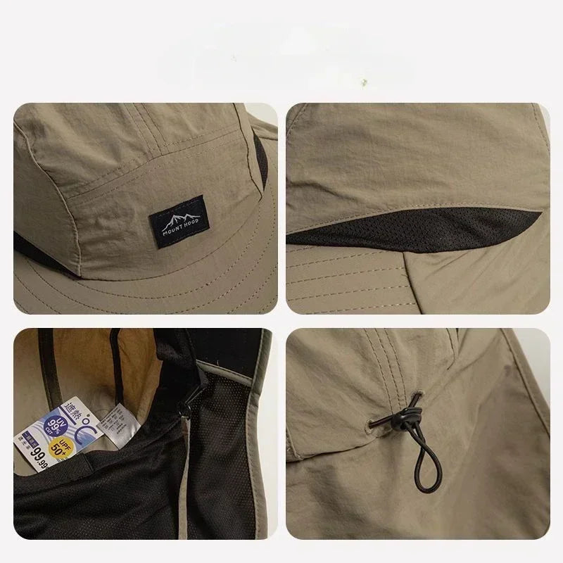 Wide Brim Sun Hat with Neck Protection