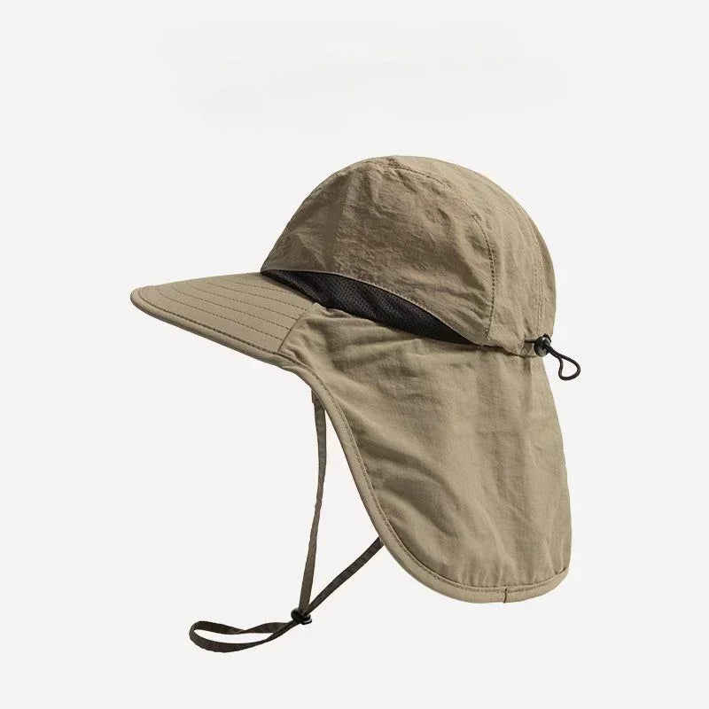 Wide Brim Sun Hat with Neck Protection