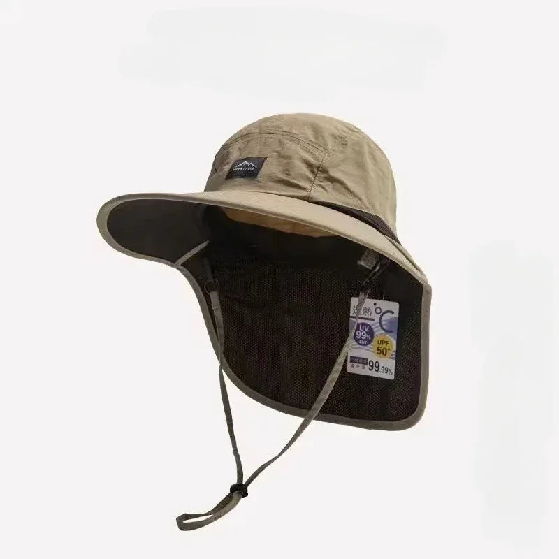 Wide Brim Sun Hat with Neck Protection