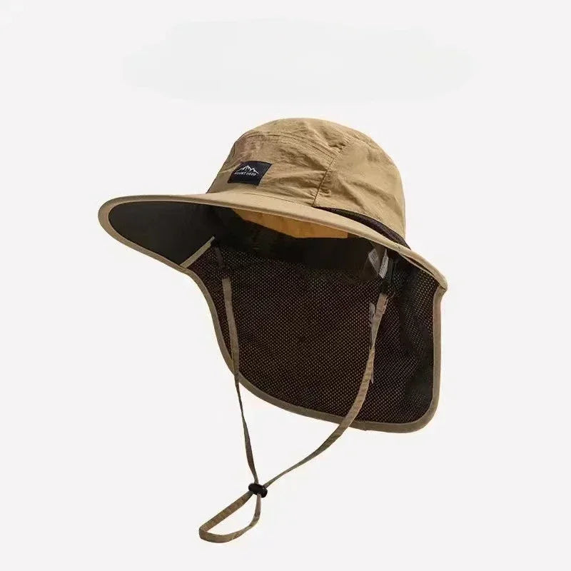 Wide Brim Sun Hat with Neck Protection